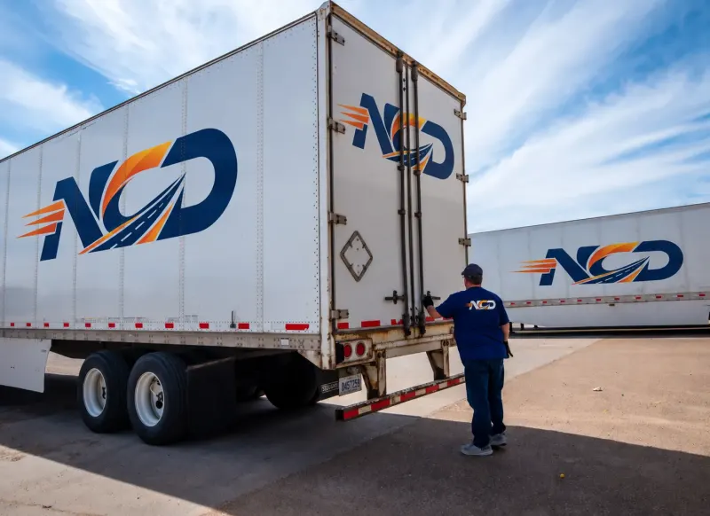 National Couriers Direct lorry being loaded for a same day manufacturing delivery